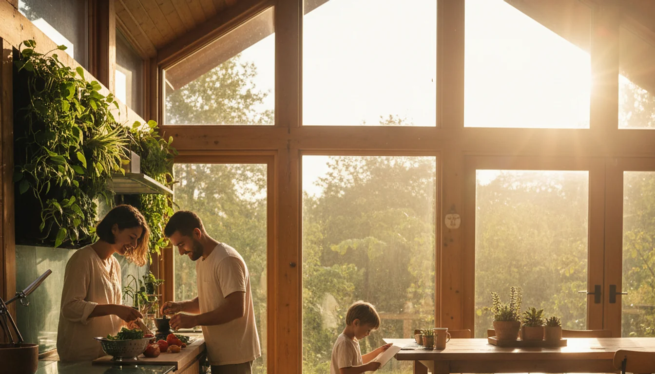 eco friendly home - relevant illustration