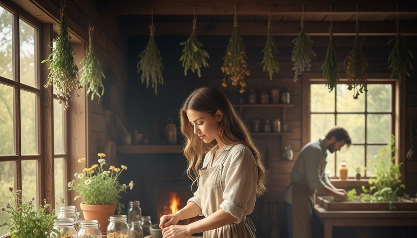 herbal living - relevant illustration