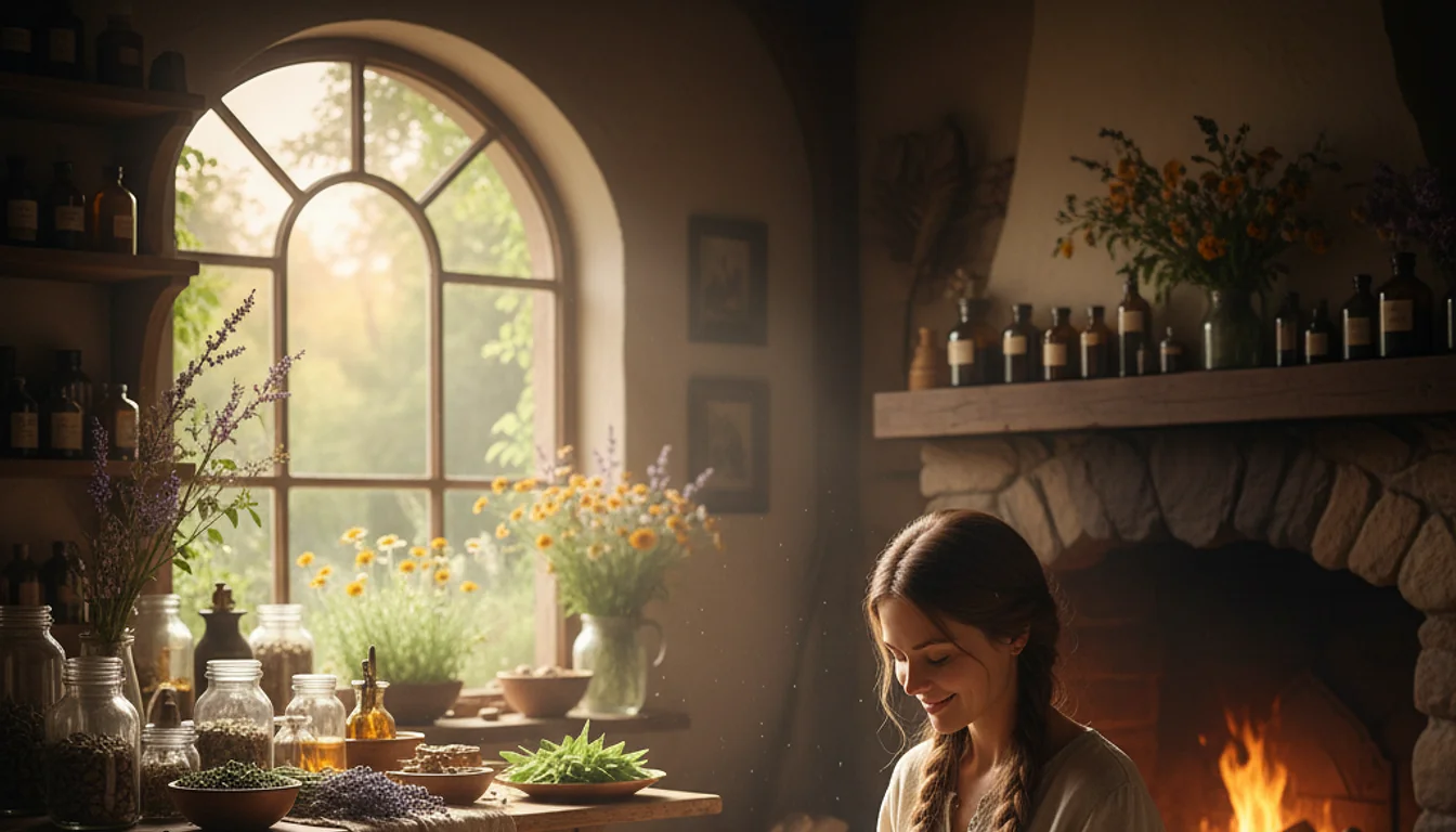 herbal living - relevant illustration