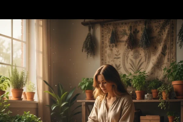 herbal living - relevant illustration